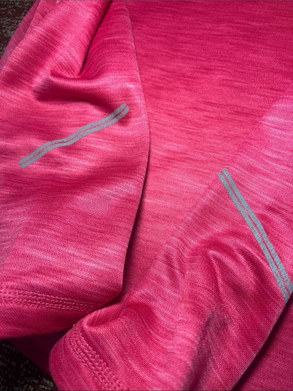 Bright pink Heathered hoodie athletic Athleisure pullover sweatshirt large - Picture 8 of 14